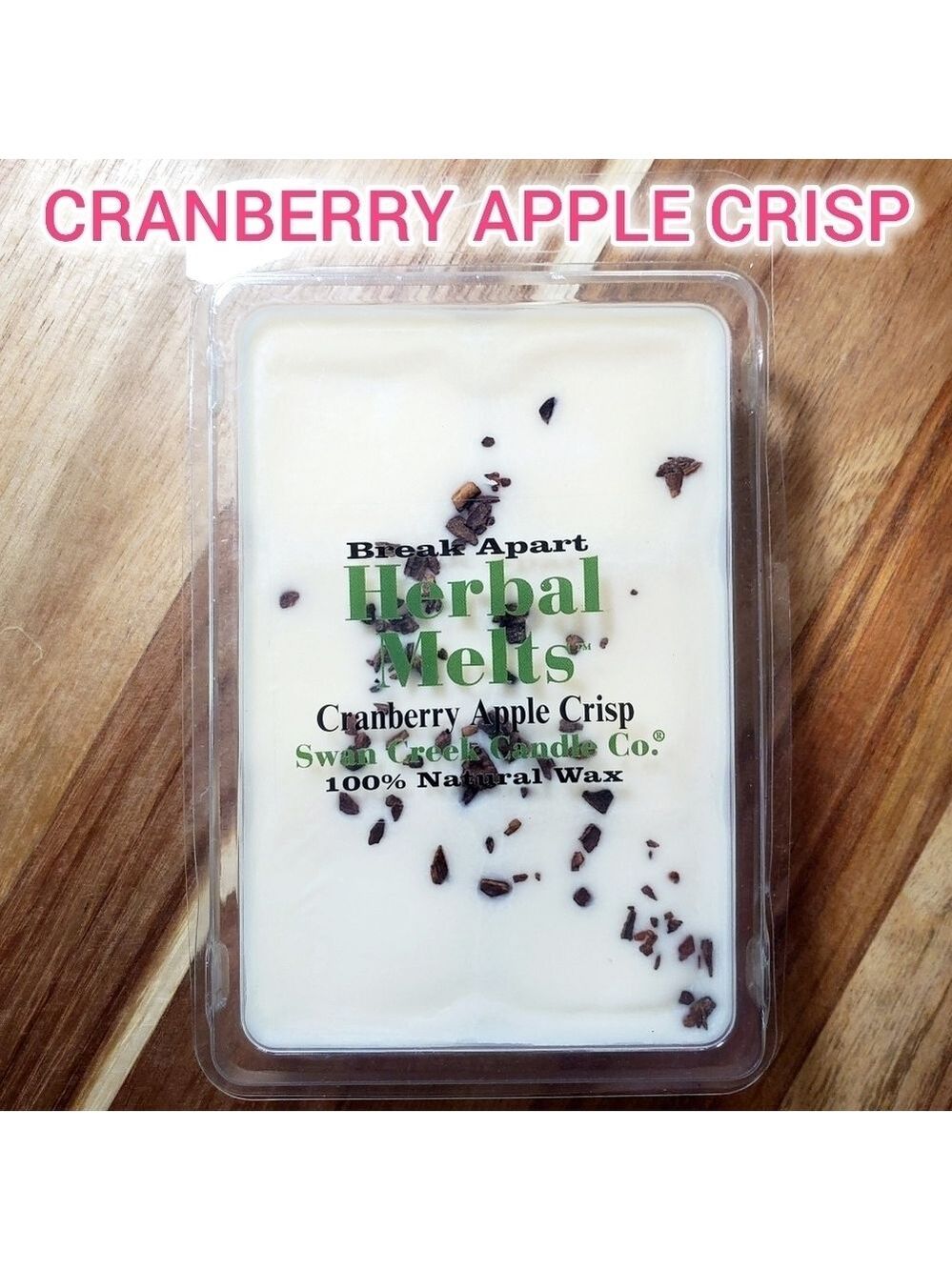 CRANBERRY APPLE CRISP by SWAN CREEK CANDLE CO Herbal Melts Natural Wax 5.25 oz